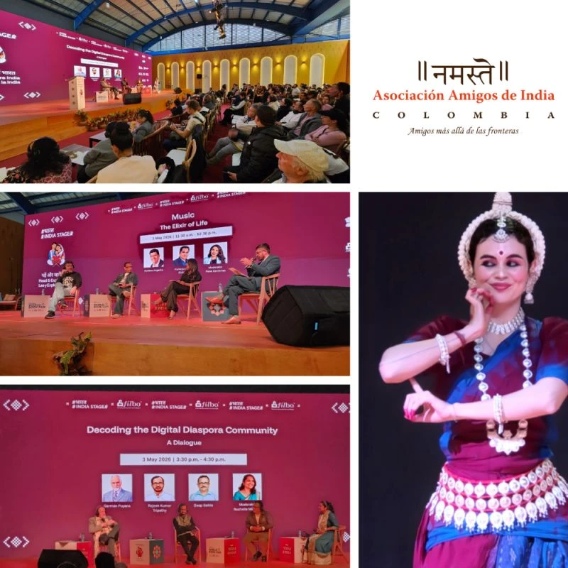 Actividades de la Asociación Amigos de India-Colombia en la FILBo 2026: diálogos y danza Odissi